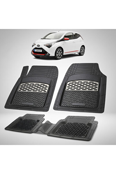 TEAMCAR Πατάκια δαπέδου Toyota Aygo AB40 Συμβατά Hatchback 2018-2021 | Ασημί