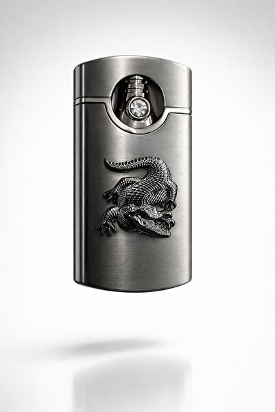 Tisaati Premium Özel Tasarım Lüks Taş Detaylı Desenli Metal Çakmak-Özel Çakma...