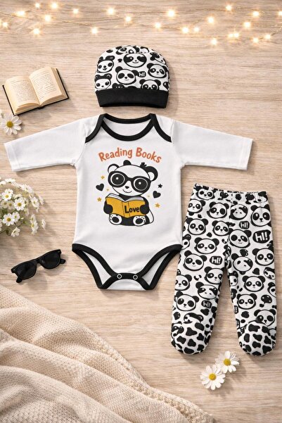 Organic Product DimpleBaby Cute Animals 3-Piece Baby Set (0-12 Months)