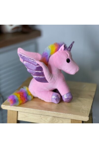 OEM Jucărie de pluș unicorn violet, 37 cm - Prieten moale și pufos