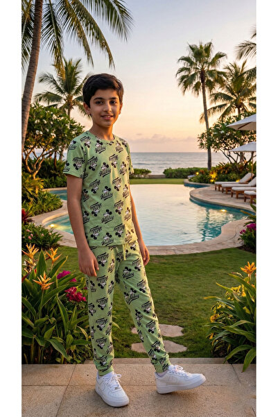 h.kids Mickey Summer Vibes Set - Pistachio Green