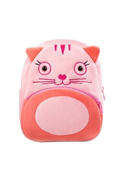OEM Pink Furry Kitty Kids Backpack 32x30 cm
