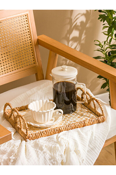 LC Waikiki Lcw Home Mixed Decorative Wicker Tray 33 cm from Cc Collection