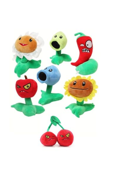 OEM Set de pluș Plants vs. Zombies – 7 personaje, 27 cm