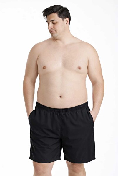 BELGER ERKEK BÜYÜK BATTAL BEDEN DENİZ ŞORTU LASTİKLİ BEL FERMUARLI CEPLİ XXL-7XL