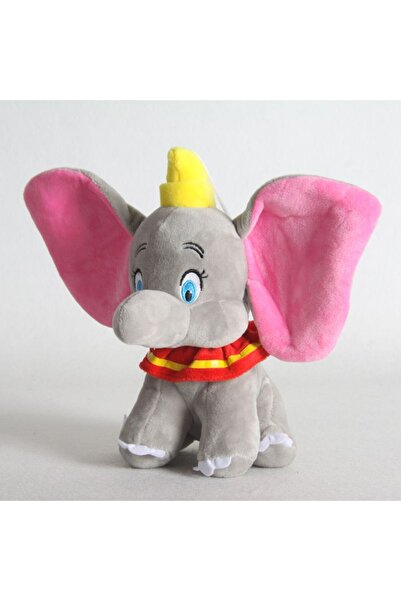 OEM Elefant de pluș gri cu urechi roz – 20 cm
