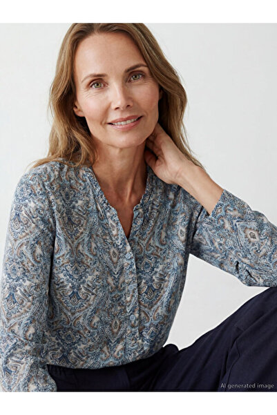 LC Waikiki I Kaçık Roba Collar Embroidered Blouse from Freezen Store