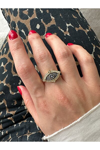 ringbox Black Floral Eye Ring