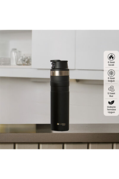 KUT FLY Kitchen Individual Thermos - Black - 600 ml