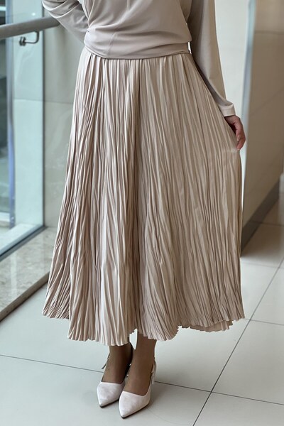 sentez giyim Sentez Şifon Kırıştırma Etek