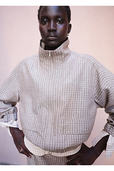 MANGO Woman Ekose bomber ceket