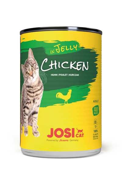 JOSERA كات دجاج بالجيلي – طعام رطب للقطط خالي من الحبوب – وصفة دجاج طرية بالج...