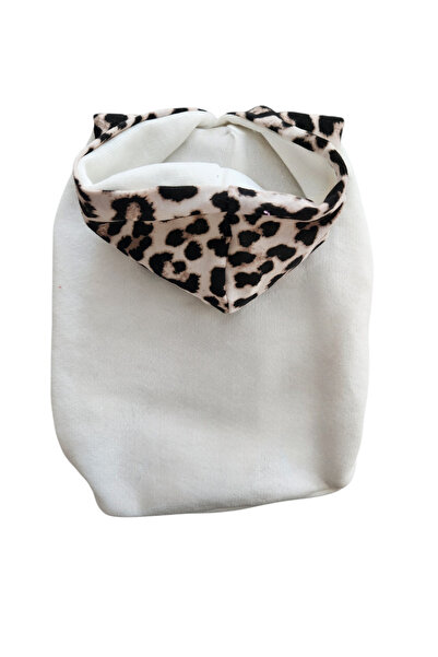 atelyu بدلة للقطط والكلاب بلون إكرو ليوبارد بدون أكمام