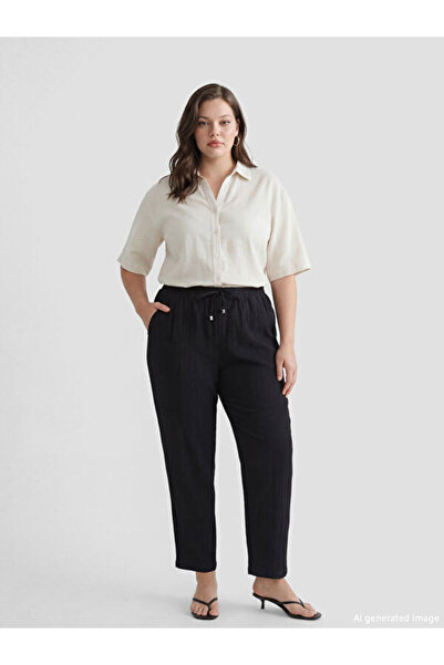 LC Waikiki Rmz Gi̇yi̇m Farkiyla Beli Kordonlu Do Textured Avuç Dikim Women's ...