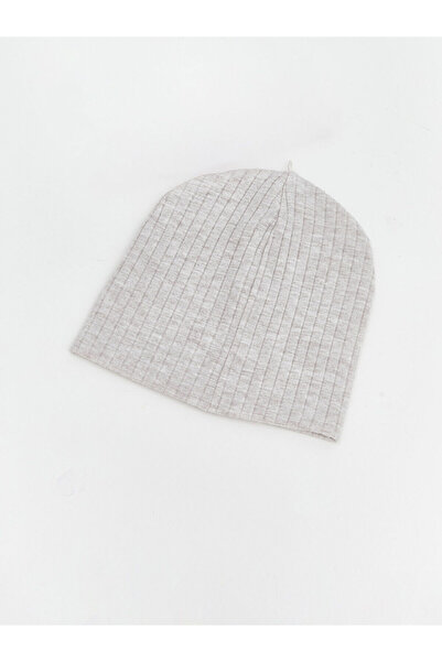 LC Waikiki Nevavm Lcw Baby Beige Structured Plain Baby Girl Beanie with a Dif...