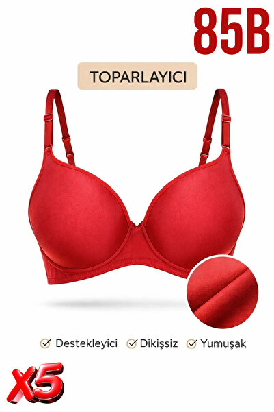 PRUSA İÇ GİYİM Women's Padded (Supported) B Wired t Shaping / Sculpting Red B...