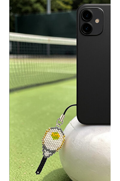 SEARD Miyuki Beads Handmade Tennis Racket Phone Charm - Charm 3