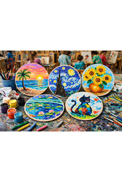 Özkan Lazer ( 100 adet ) 2.7 mm Ham MDF Yuvarlak Plaka – Boyanabilir Hobi ve ...