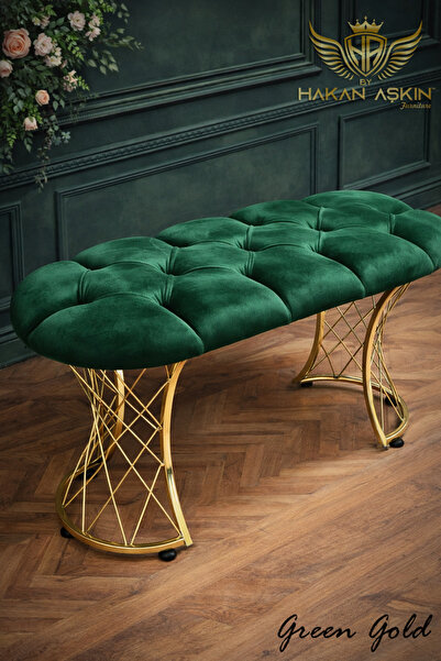 BY HAKAN AŞKIN Luxury Pota Bench 40x100cm Puf&Bench Yatak Önü - Antre - Salon...