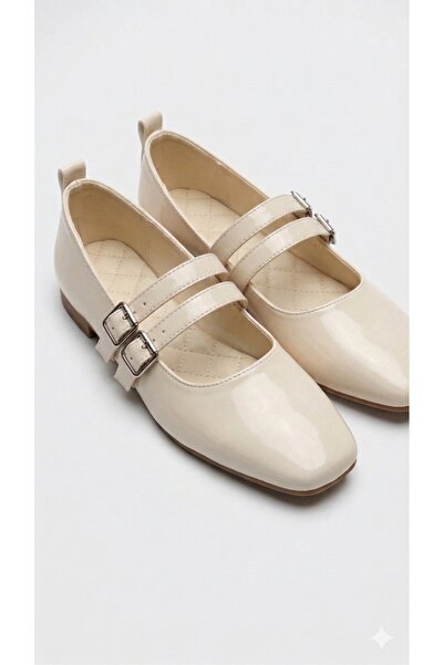 StWenn Blunt Toe Two Buckle Women's Ballerina Comfortable Daily & Stylish Shoes