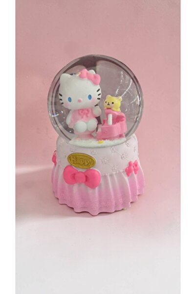 FAMEMUS ACCESSORY Hello Kitty Büyük boy püskürtmeli Kar Küresi iki model karı...