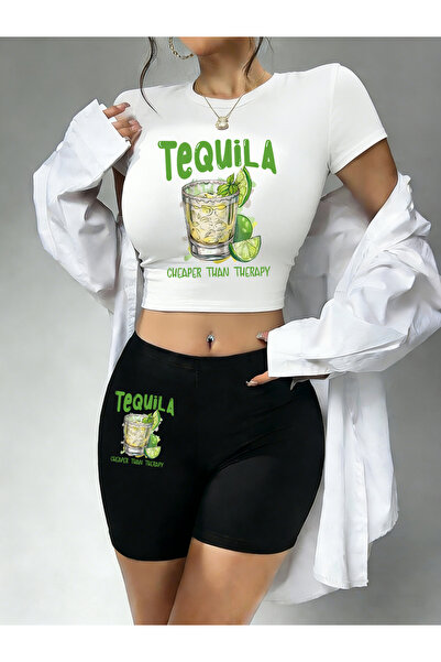 NOISSEY Лятна терапия с текила По-евтини бебешки тениски Къси панталони Двуко...