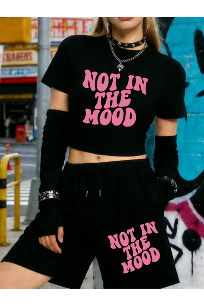 NOISSEY Summer Discomfort cu imprimeu Babby TeeT-shirt Pantaloni scurți Set s...