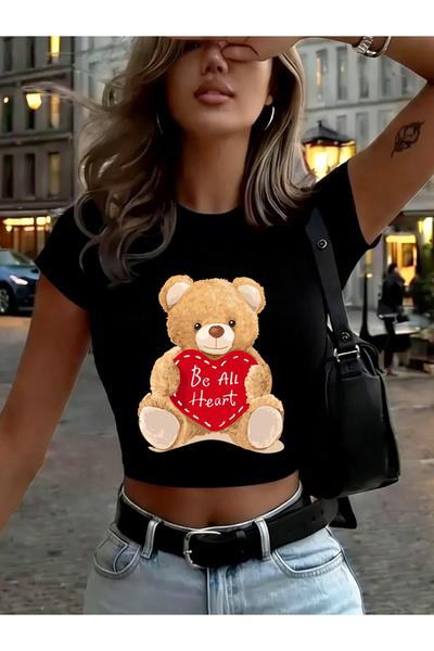 NOISSEY Η χαριτωμένη αρκούδα σου δίνει την καρδιά της με τύπωμα Γυναικεία μπλ...