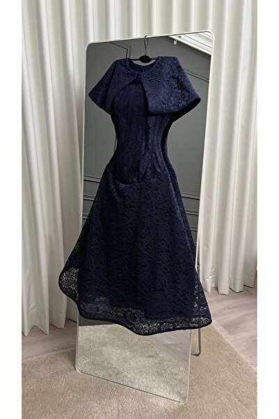 Sondos Fashion Royal navy blue evening dress