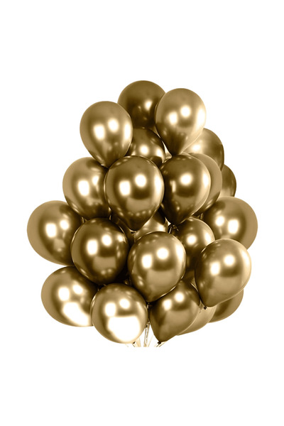 MP Mirific Party Set of 50 Golden Chrome Balloons