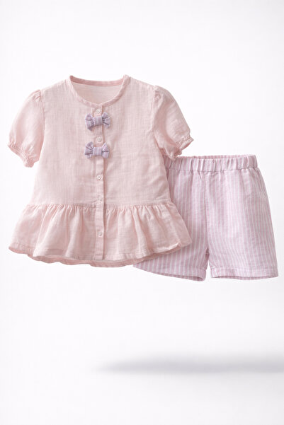 Pufiko Kids 100% Cotton Bowknot Baby Girl Set