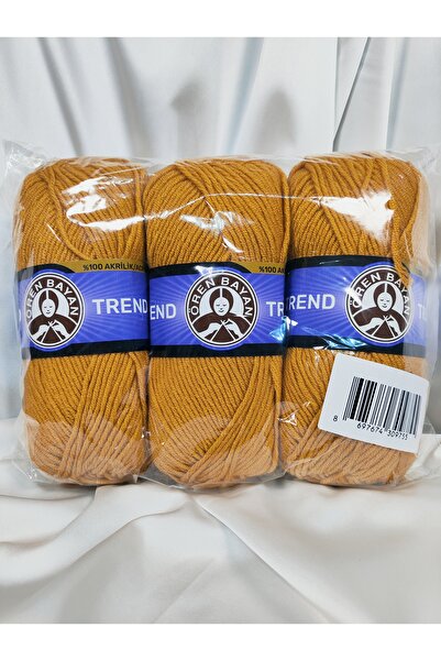 Ören Bayan TREND Altın El Örgü İpi (3 Adet) - Renk: 115