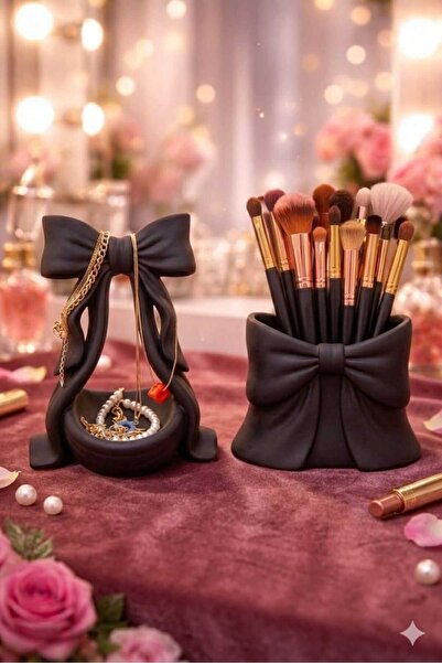 Nova 2-DELIČNI set nakita i organizatora šminke sa mašnom, moderni model sa m...