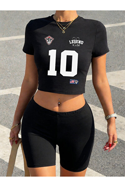 NOISSEY Summer Number 10 Legend Large cu imprimeu Babby Tee tricou Pantaloni ...