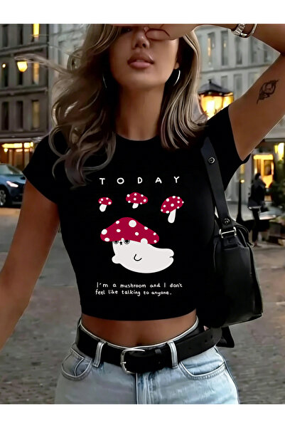 NOISSEY I'M A Mushroom cu imprimeu Tricouri Babby Tee pentru femei Summer Sof...