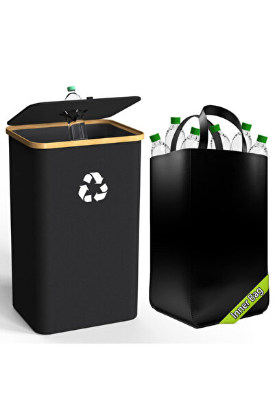 Jaskus Bottle Collection Bag, Plastic or Cans, Jaskus® with XL 100L Bag - Black