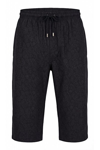 Haşema Floral Print Textured Long Men's Pool and Sea Shorts 6014