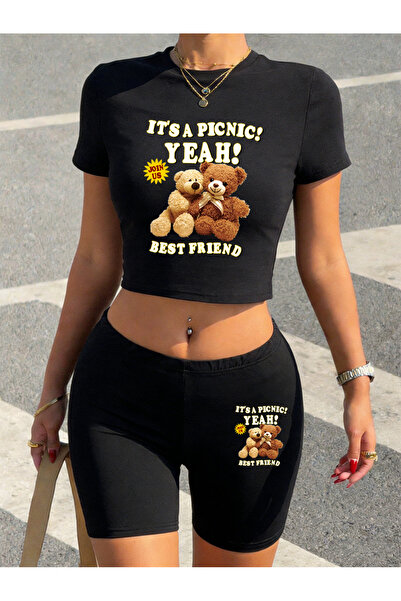 NOISSEY Καλοκαιρινό χαριτωμένο καρτούν με αρκούδες με τύπωμα Babby Teelar Σορ...