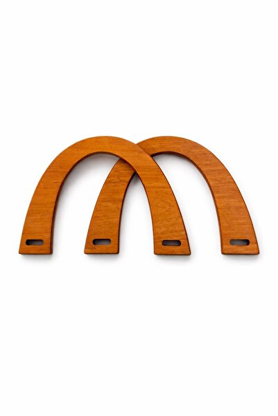 iğne izi 16.5 cm Wooden Bag Handle – Handmade Bag Handle 2 Pieces DIY Hobby A...