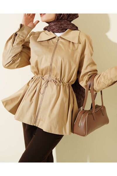 Lavanta Tekstil Elastic Waist Tunnel Zipper Jacket