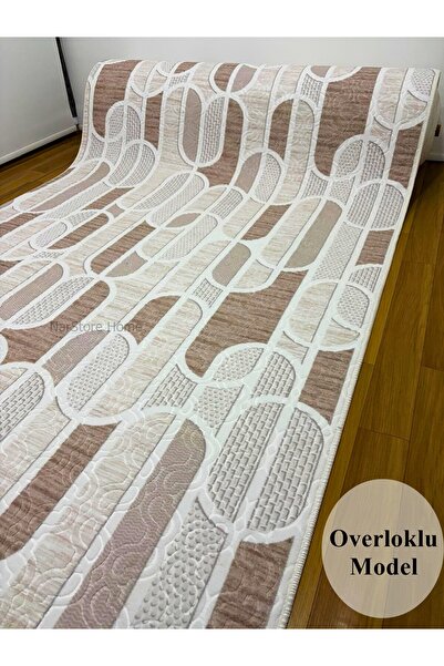 NaRStore Home Kaymaz Taban Krem Bej Modern Geometrik Yıkanabilir Koridor Salo...