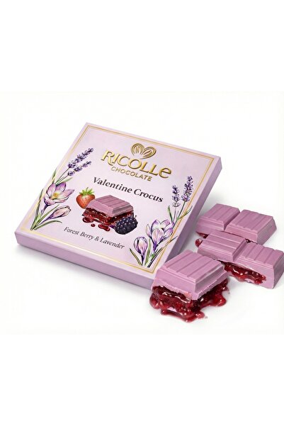 Ricolle Chocolate Valentine Crocus 100 gr - Lavantalı ve Orman Meyveli Çikolata