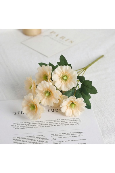 Çınar çiçekçilik Buchet de flori artificiale cu 7 ramuri, buchet de mac, 33 c...