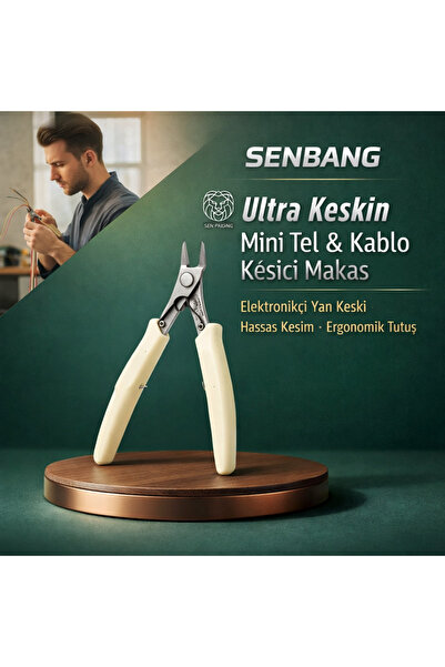 SENBANG Ultra Keskin Kablo Kesici Makas – Elektronikçi Yan Keski, Hassas Kesi...