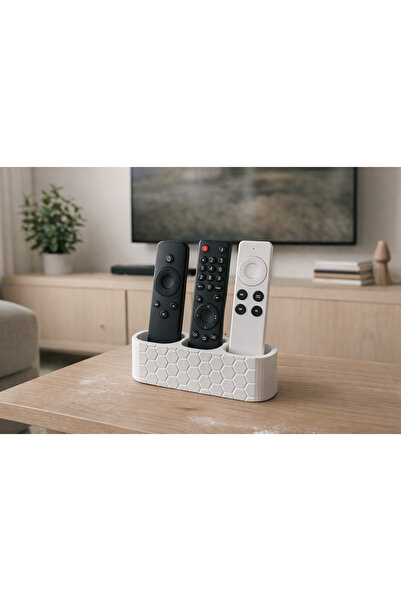 Onflow 3-Compartment Remote Control Organizer Stand – Desktop Remote Control ...