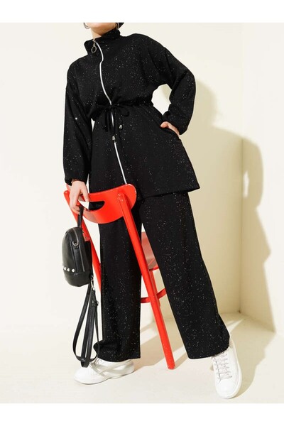 Lavanta Tekstil Bel Tünelli Glittery Loyşa Double Set