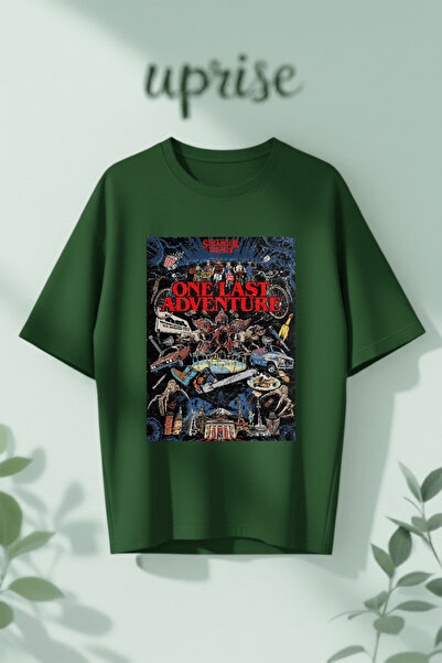 Vordevia Stranger Things One Last Adventure Printed Cotton Lu Oversized T-Shirt