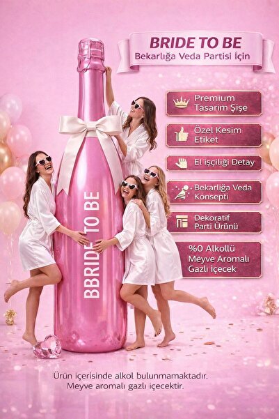 Luxury Cheers tr BRIDE TO BE Parti İçeceği 750 ml – Meyve Aromalı Gazlı İçece...