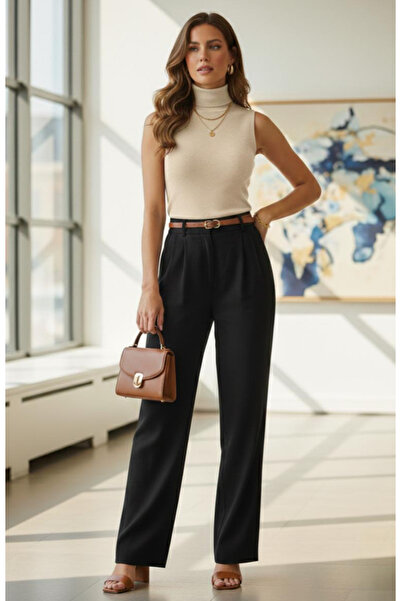 Mefa basic Kadın Balıkcı Yaka Kolsuz Dokulu Bluz