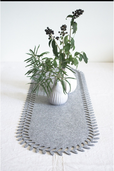 Diva Home لباد مفرش طاولة طويل 3مم 100 × 33سم قص بالليزر منقوش